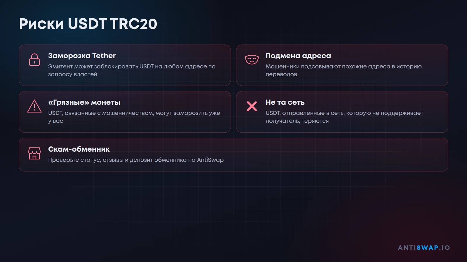 Риски USDT TRC20