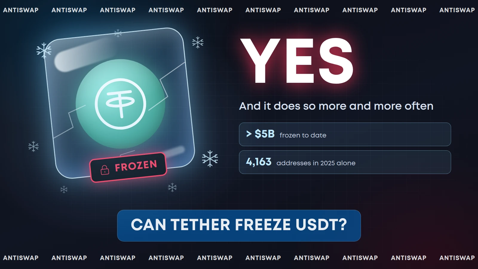 Can Tether freeze USDT